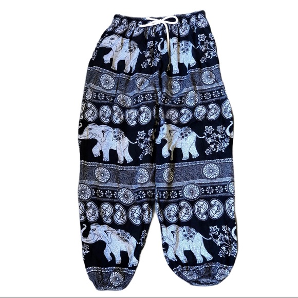 Pants - Elephant Print Harem Pants